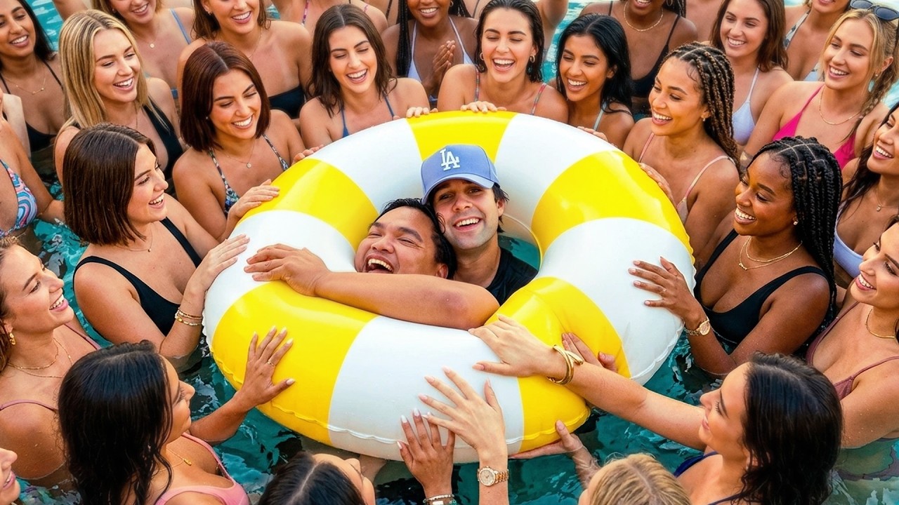 We threw a celebrity pool party