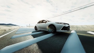 Toyota Camry 3.5 V6 Suspension Test - Car Vs. Speed Bumps - BeamNG Drive - Episode 1
