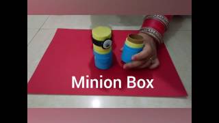 How To Make A Minion Box Paper Roll Craft BestOutOfWaste | AJ Crafts 4
