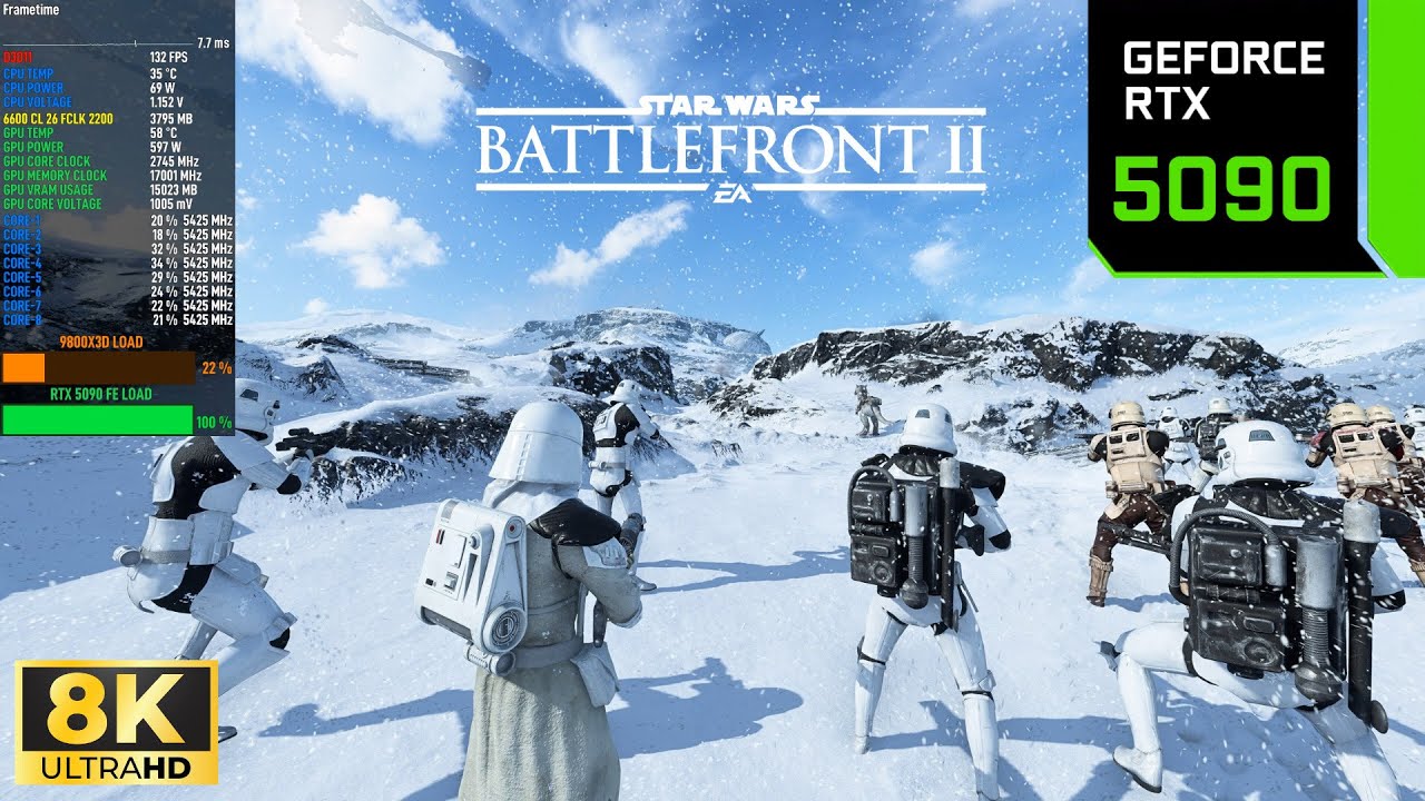 Star Wars Battlefront II - RTX 5090 | 8K Ultra Settings