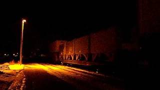 CP 182 stack train one unit wonder past the depot in Winona, MN 1-27-09
