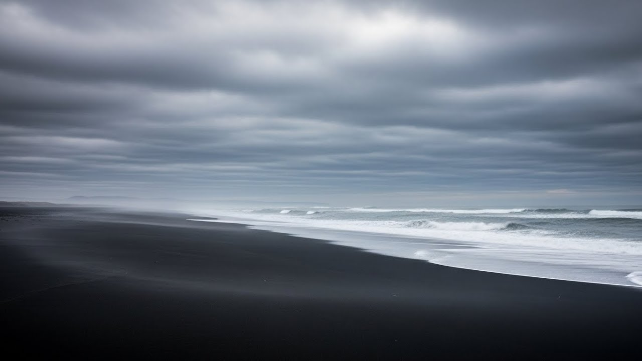 Healing Ocean Soundscape | Quiet Night for Calm Breathing and Mental Ease with Silent Beach Mood