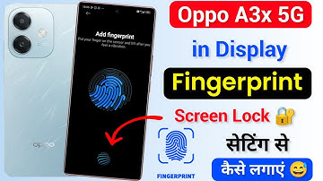 Oppo a3x 5g in Display Fingerprint Lock Settling | Oppo a3x Fingerprint Screen Lock Kaise 🔐 Lagaye