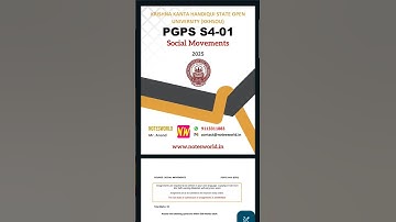 KKHSOU Social Movements PGPS S4-01 Solved Assignment 2025 - MA Political Science 4th Semester