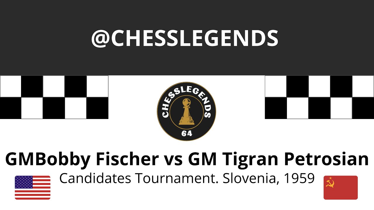 Bobby Fischer vs Tigran Petrosian. Candidates Tournament. Slovenia, 1959.