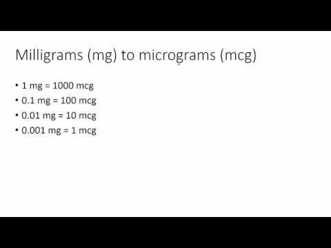 SP17 grams mg mcg