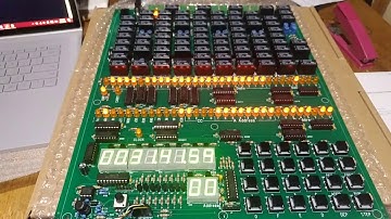 Relaysbc Relay Computer running Pi calculation to 13 decimal places!