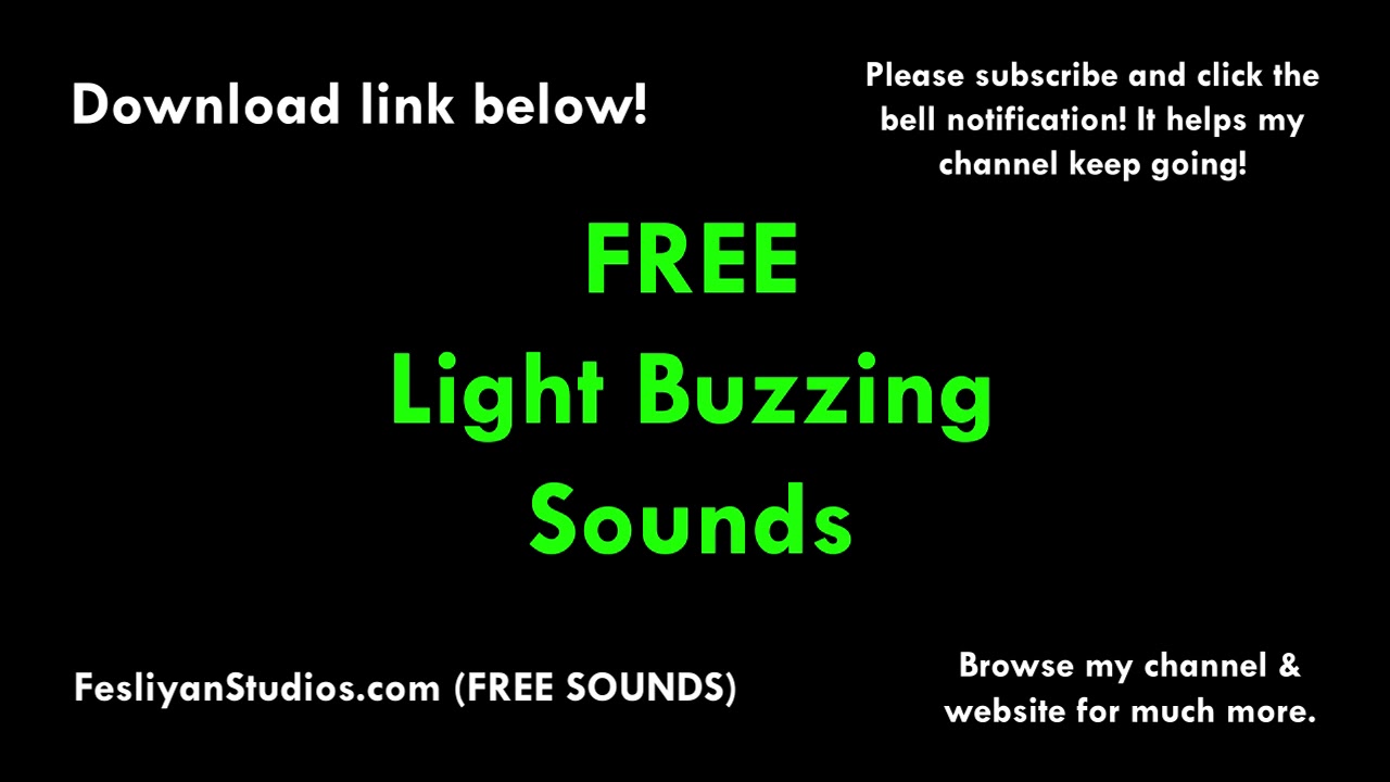 Free Light Buzzing Sound Effects MP3 Download | FStudios