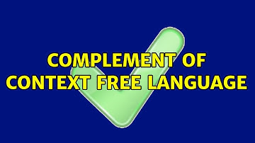 Complement of context free language