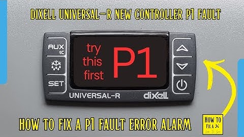 P1 faul error alarm new controller. How to change the PBC probe type dixell universal R controller