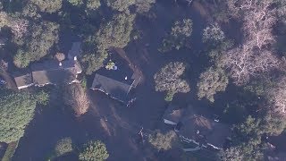 Aerial footage shows the devastation in Montecito after powerful storm