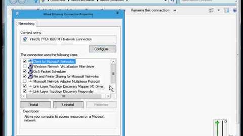 How to change the adapter settings in Microsoft Windows Server 2012