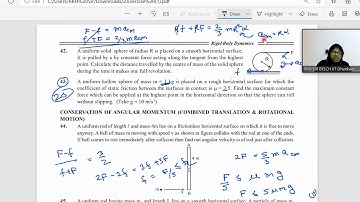 Doubt.4 of Rotational module Jee Mains by RKH SIR