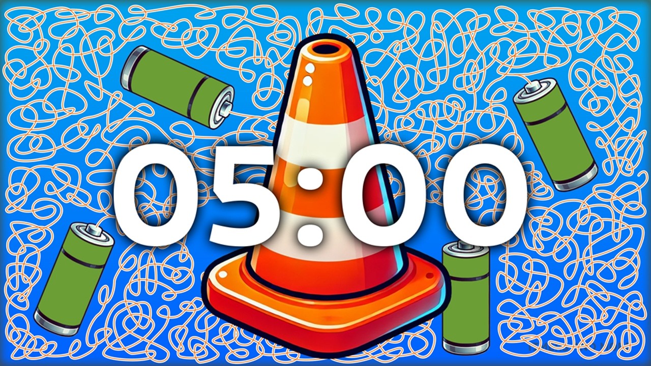 5 Minute Traffic Cone Timer Bomb 💣 [ Battery Charging 🔋 ] - YouTube