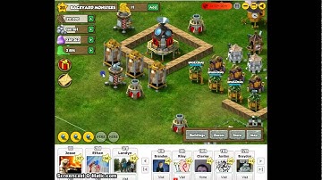 My backyard monsters base and a little youtube