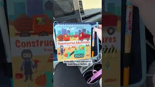 We're loving this travel activity book! There's a dry erase board on the front where kids can draw