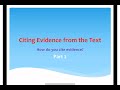 Citing Text Evidence Quiz
