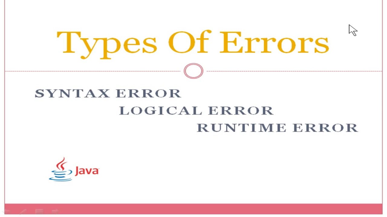 #25 Types of Errors in Java | Program Example | ICSE Syllabus - YouTube