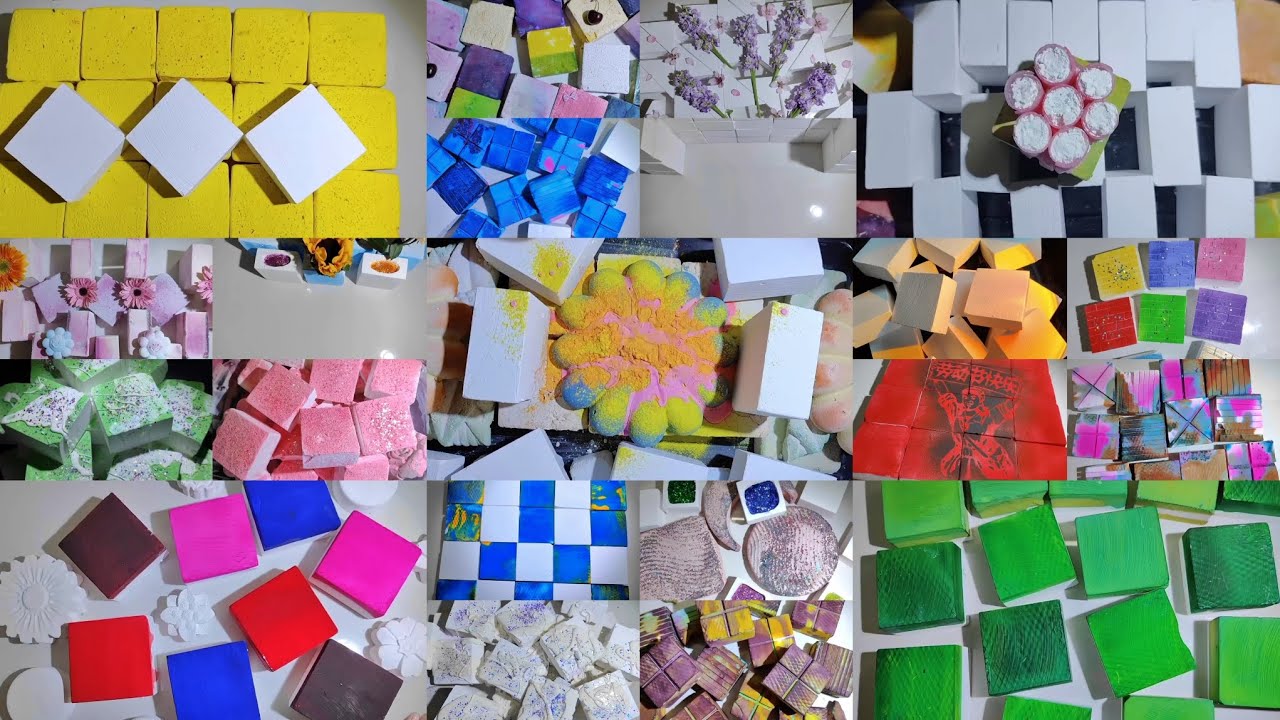 Nonstop crunchy soft gymchalk crush asmr long compilation | edit | pj,dyed, reforms, cs, chalk bomb🍂