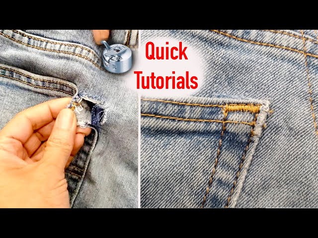 Innovative Jeans Patch: Decorative Thread Technique *fascinating