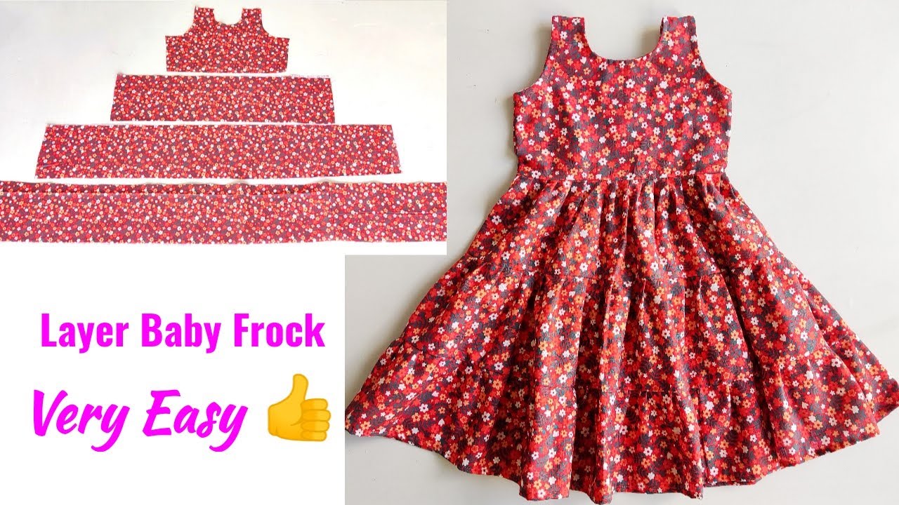 One Piece Umbrella Cut Baby Frock Cutting and Stitching very simple -  YouTube