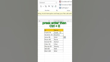 Excel Ctrl+E shortcut #excel #shorts #exceltips