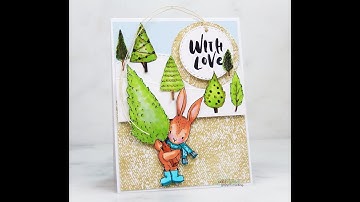 Winter Scene Building Holiday Card