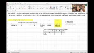 Cheradee Series | SIMPLEX METHOD LINEAR PROGRAMMING SIMPLIFIED USING EXCEL