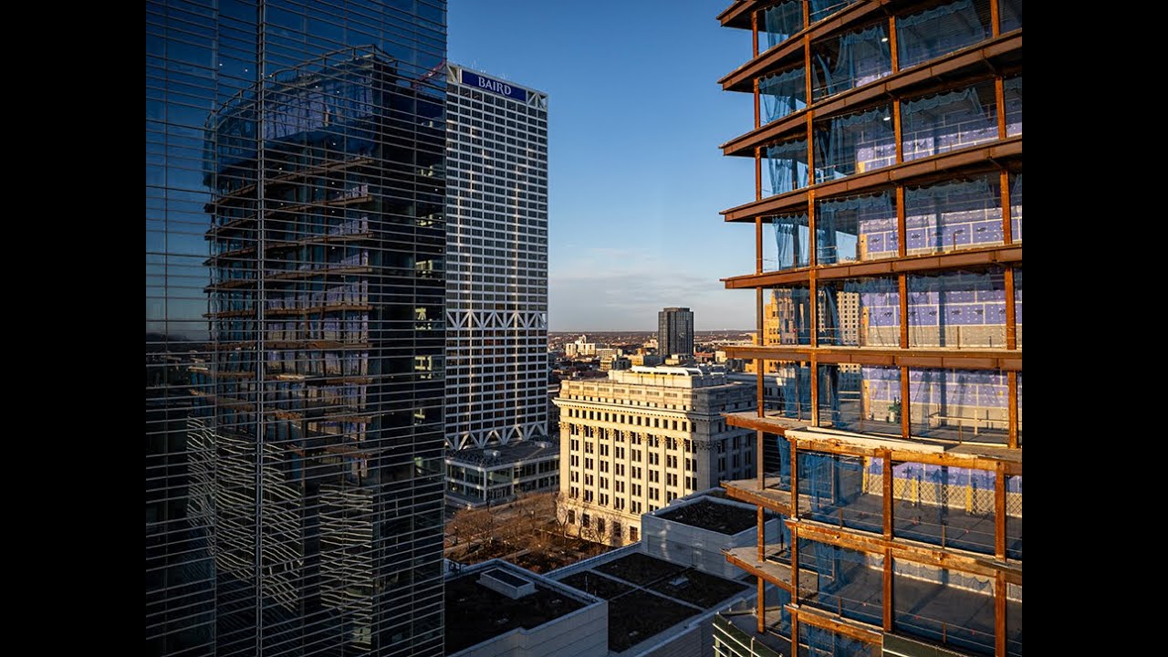 Drone over Milwaukee, Wisconsin. Spring 2025