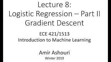 Lecture 8- Logistic Regression - II - 2019