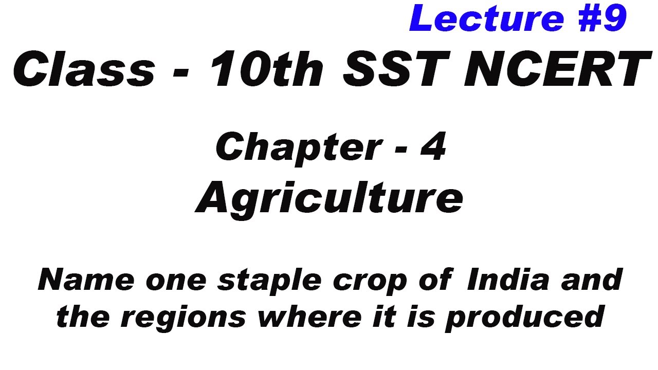 name one stable crop of India and the regions where it is produced