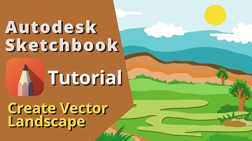 Autodesk Sketchbook Tutorial - Vector Landscape using Lasso Tool