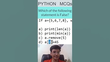 Rapid Python MCQ Solution Explained | Learn Python Fast #infytqmcq #infytq #python #infytqpython