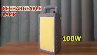 Diy 100W Rechargeable Lamp from PVC Pipe - Brightness Adjustment