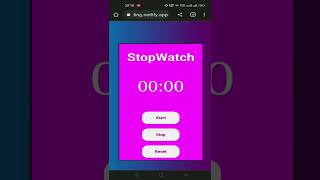 how to make stopwatch using HTML,CSS, Javascript let's coding !! let's Coding!!
