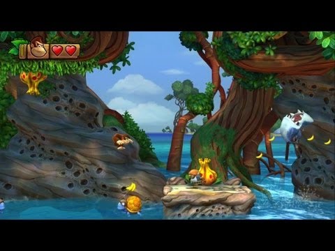 Donkey Kong Country Tropical Freeze 100% Walkthrough - World 1-2 Secret ...