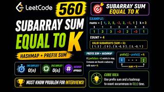 Subarray Sum Equals K | Prefix Sum + HashMap | C++