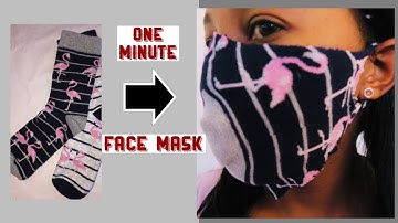 No Sew Face Mask From Sock||1 Minute Mask#
