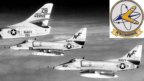 A-4 Skyhawk (VA-56) and F-8 Crusader - Air strikes in Vietnam War - March 1965.