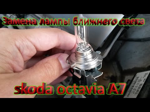 Замена лампы ближнего света на Skoda Octavia A7(часть 2)