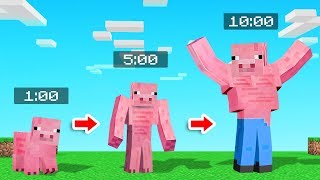 MINECRAFT But The MOBS Get STRONGER Every Minute!