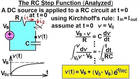 Electrical Engineering: Ch 8: RC & RL Circuits (26 of 43) RC Step Function (Analyzed)