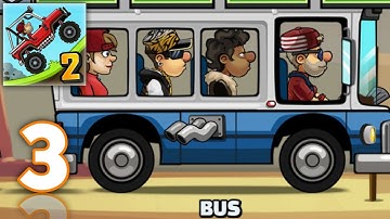 Hill Climb Racing 2 –BUS– Walkthrough gameplay part– 3 || {iOS, Android)🔥🔥