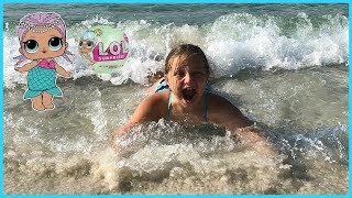 I Found an LOL Surprise Doll IN THE OCEAN! Kids Playing On the Beach