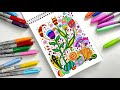 Colorful zen doodle delight the magic of blending in zentangle art