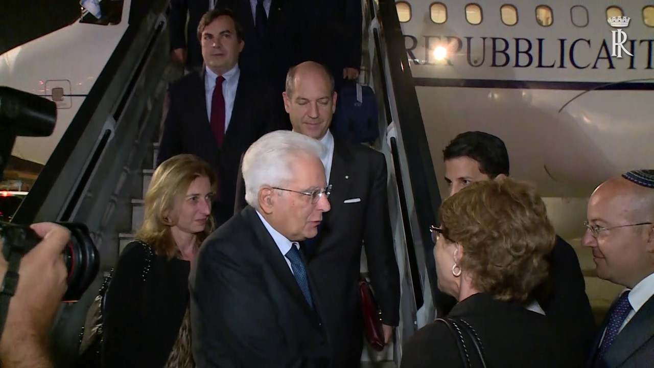 Arrivo del Presidente Mattarella per la Visita Ufficiale nello Stato d'Israele e in Palestina