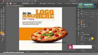 how to create a pizza post design idea | adobe illustrator tutorials