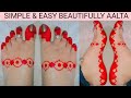 2024 chamma chamma baje simple lag aalta mehndi design aalta design full feet  simple  easy