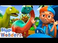 Blippi Learns About Giant Dinosaurs! | Blippi Wonders - Animated Series | Cartoons For Kids