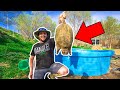 RESCUING an ANGRY SNAPPING TURTLE for My BACKYARD FARM!!! (DANGEROUS)